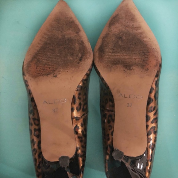 Aldo Pointed Toe Cheetah Heels, Size 7 - Picture 8 of 8